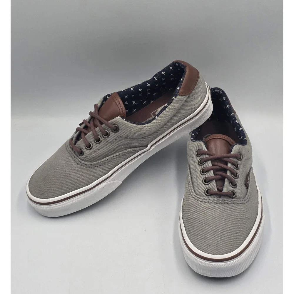 Vans Gray Brown Sneakers Men's 6.5 Women's 8 Low Top Casual 721356